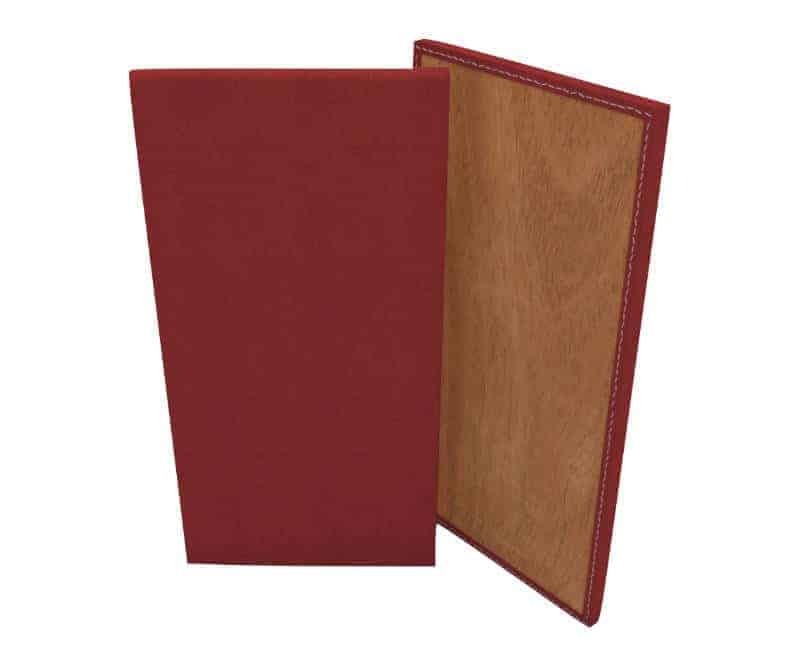 Graphic of Standard Series panels with red fabric