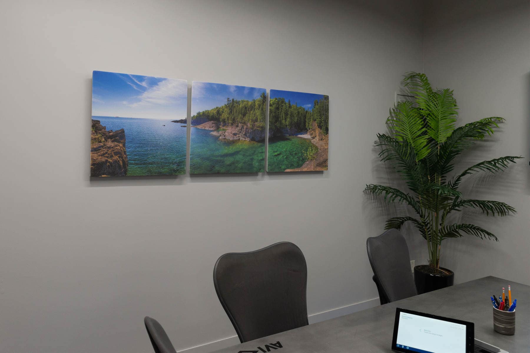 Custom Print Acoustic Panels in Office