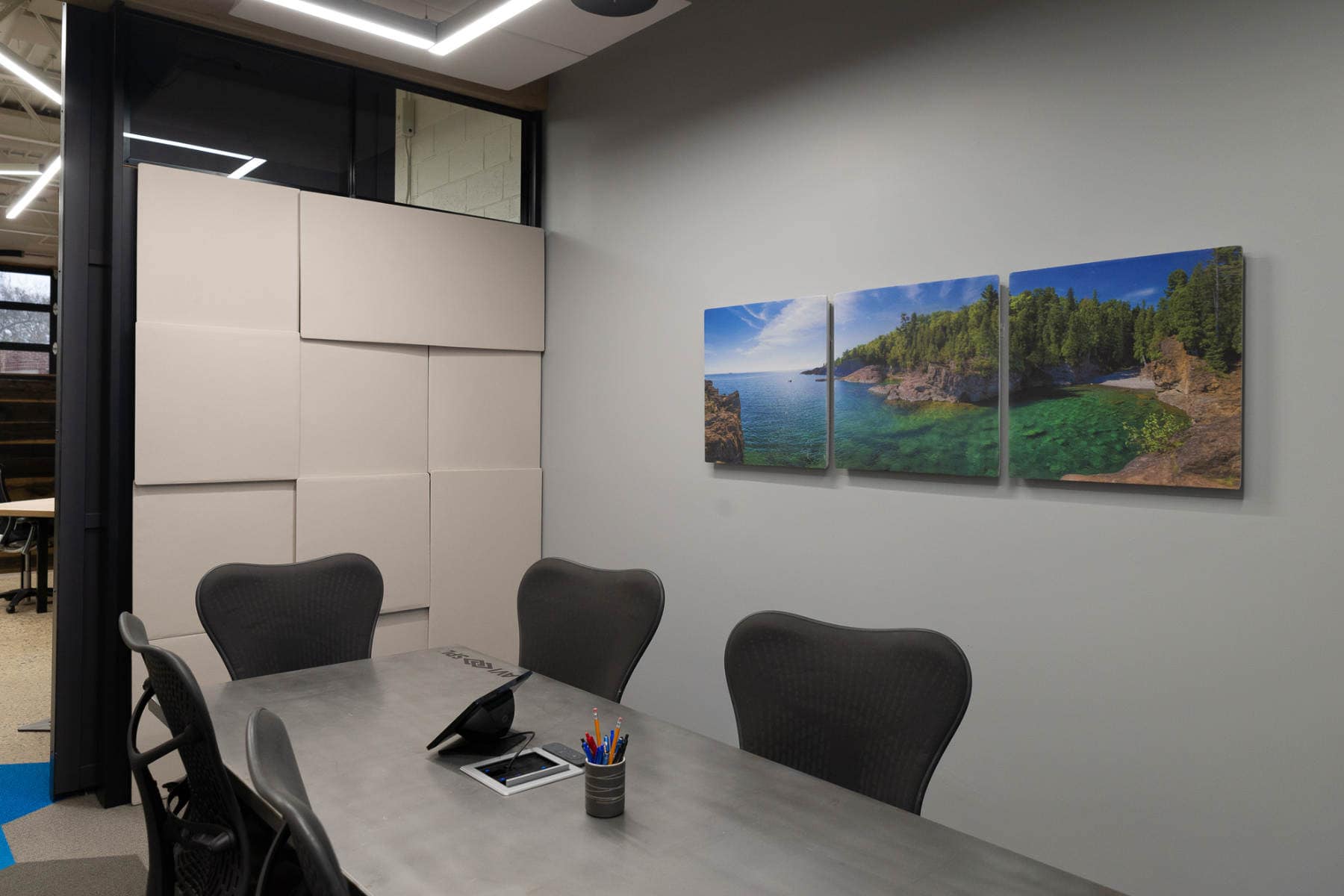 Custom Print and WAVEPro Acoustic Panels in Office
