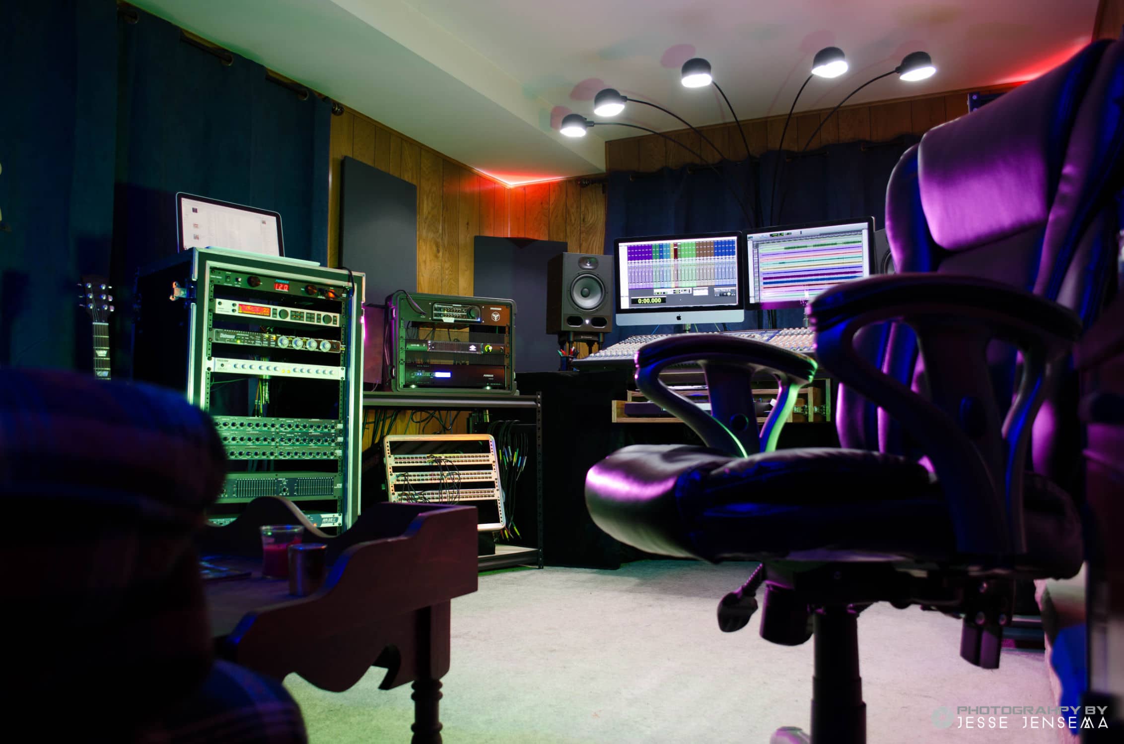 WAVEPro acoustic panels in recording studio control room