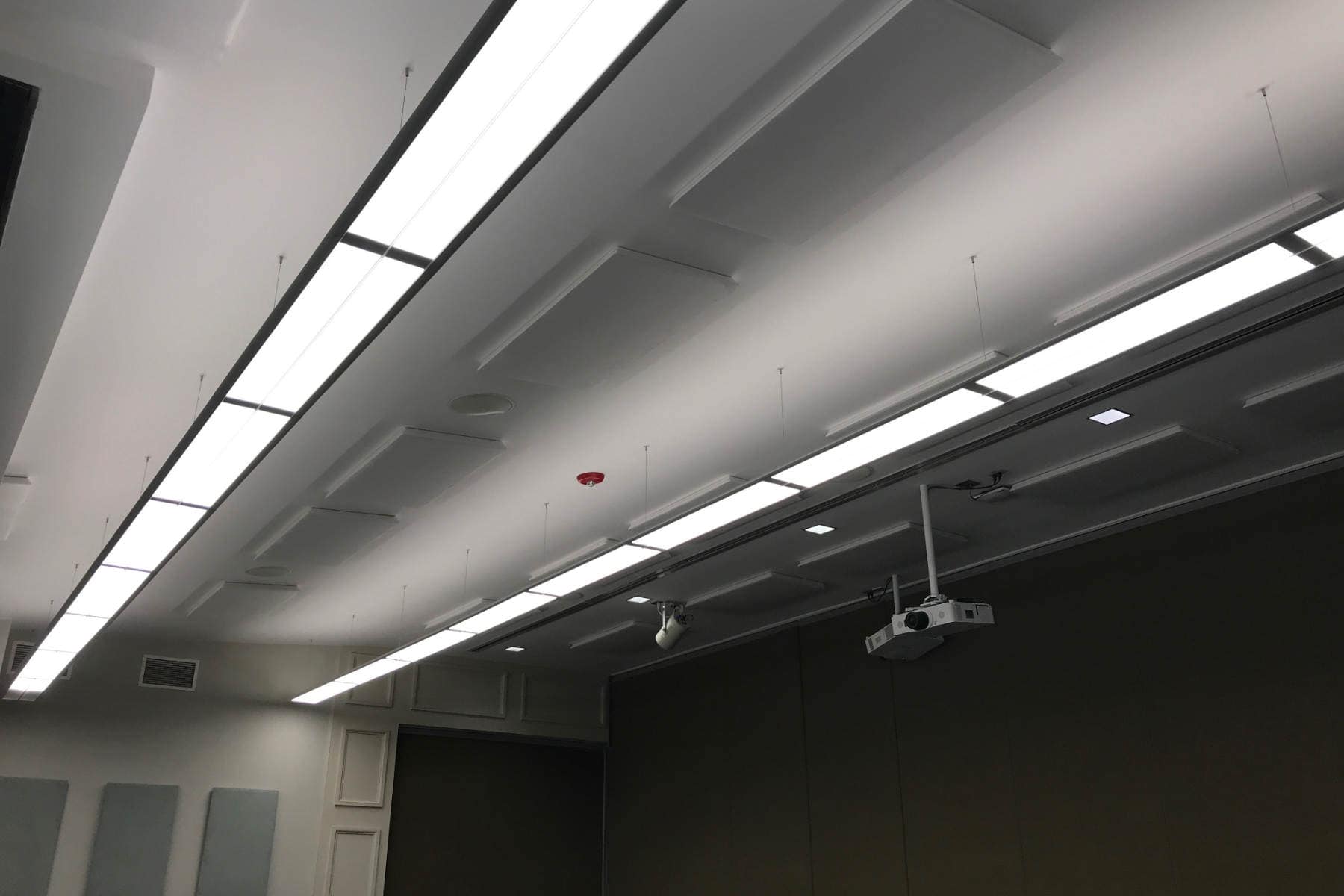 WAVEPro acoustic panels on ceiling of library room