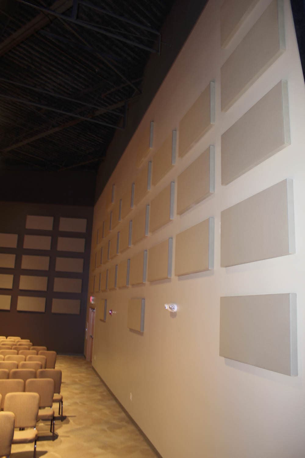 Standard Series acoustic panels in church