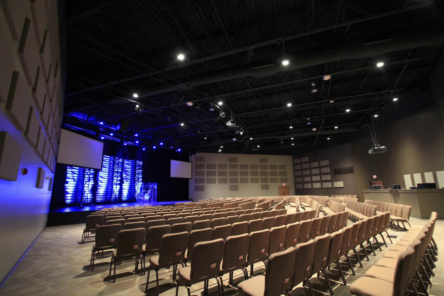 Standard Series acoustic panels in church